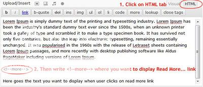 How to add read more link in wordpress post
