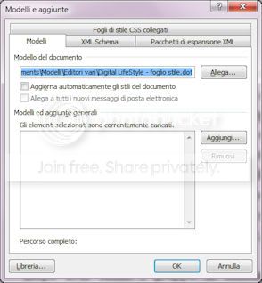 Aggiungere gli stili di un modello ad un documento word esistente